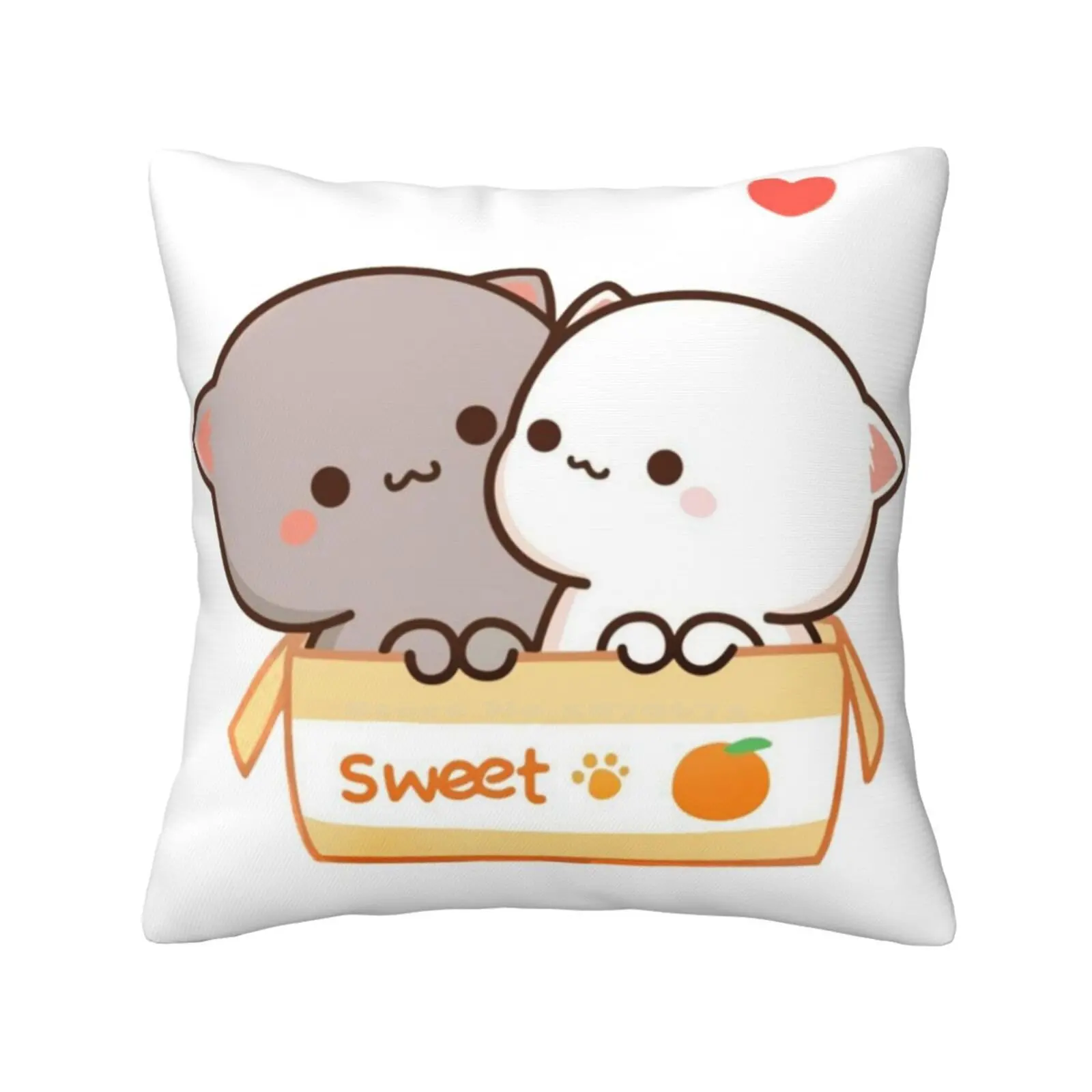 

Peach And Goma , Cute Cats , Couple Cat Cute , Sweet Lovers Home Sofa Car Waist Throw Pillowcase Peach And Goma Kawaii