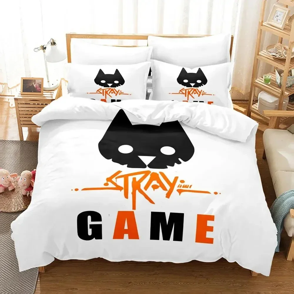 Game Stray Printed Bedding Sets Comforter Quilt Bed Cover Duvet Cover Pillow Case 2-3 Pieces Sets Kids Adult Size Home Textiles