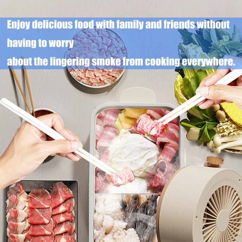 실내 바베큐 및 주방 쉬운 청소 추출기 후드를위한 휴대용 데스크톱 범위 후드 배기 팬