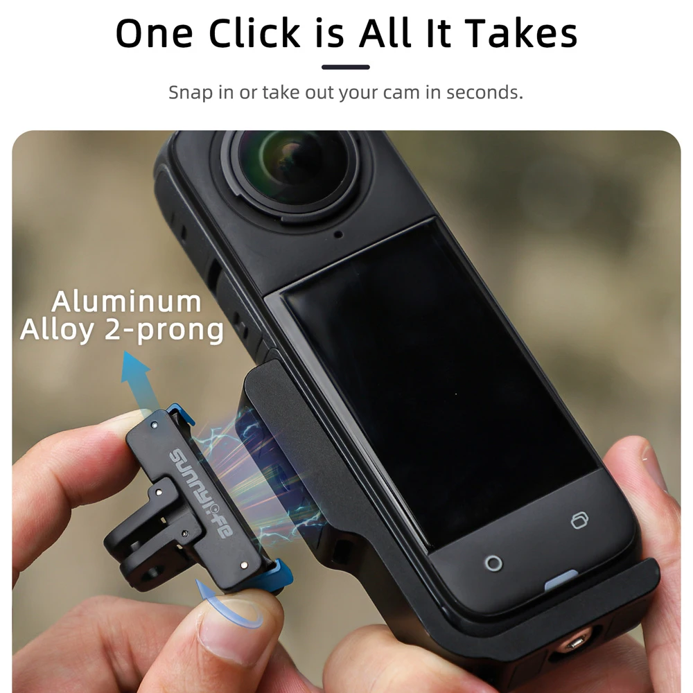 Untuk Insta360 X4 braket magnetik berbentuk L, dudukan dasar braket vertikal, Kit aksesori kamera adaptor variabel untuk Insta360 X4