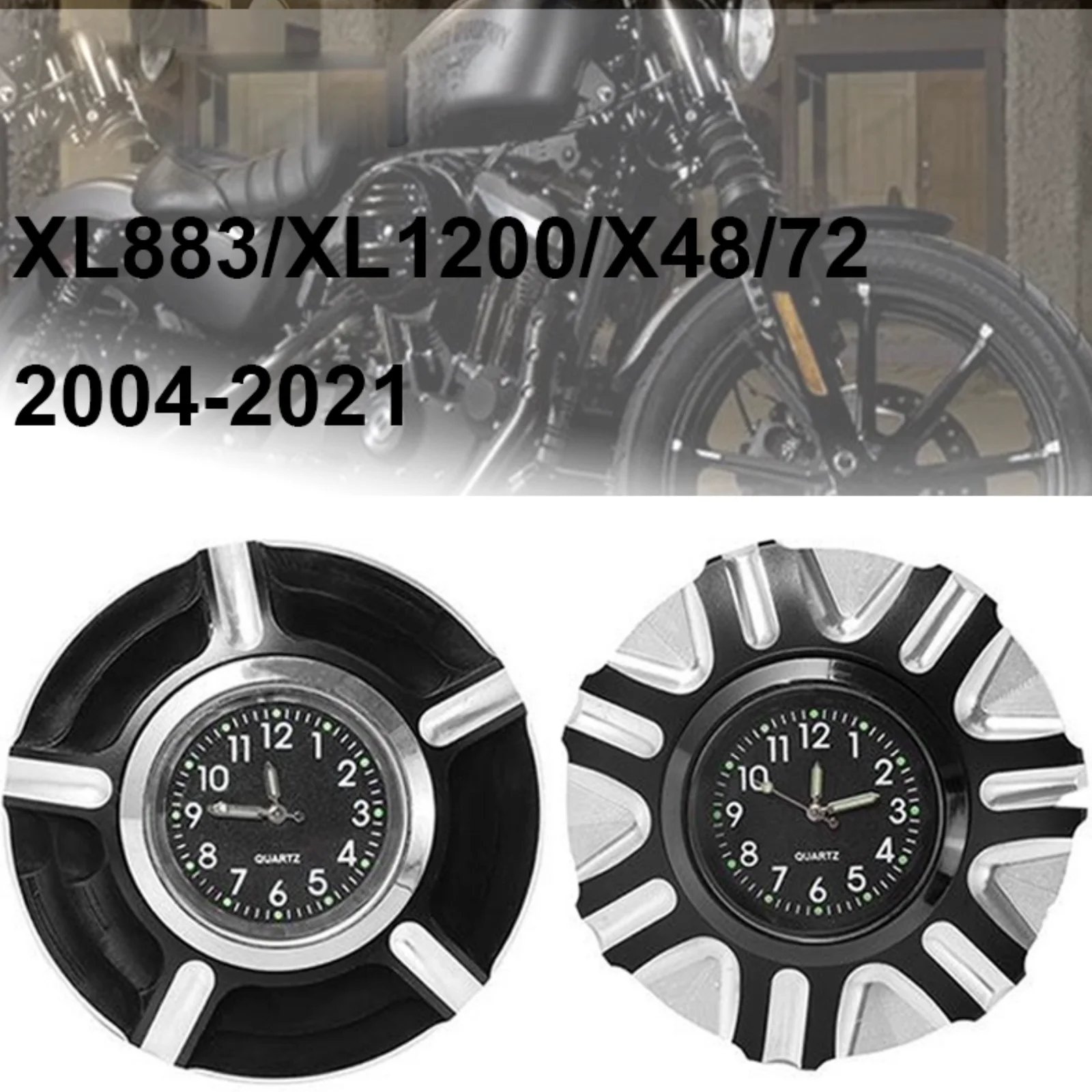 

Motorcycle Fuel Tank Cap Gas And Oil Caps With Watch For Xl883 Xl1200 X48 2004 2021