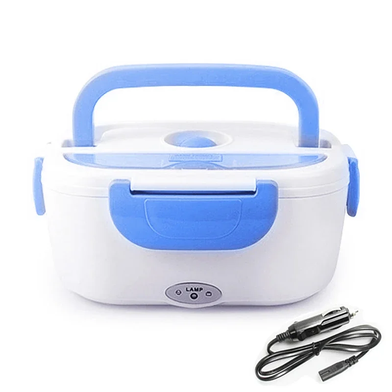 Electric Heating Lunch Boxes for Home and Car, Food Container, Portable Dish Bento Box, Spoons or Chopsticks Lunch Box, 12V, 220