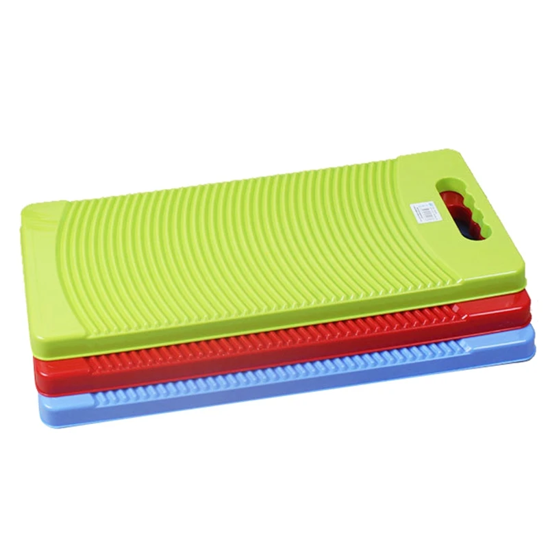 2X Tagliere rettangolare in plastica per lavare i vestiti, lungo 50 cm, rosso, verde, blu casuale