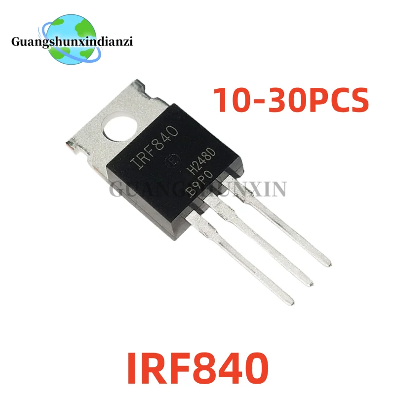 10-20-30units 100% NEW IRF840 IRF840PBF TO-220 500V 8A MOS Field effect transistor Best Quality In Stock
