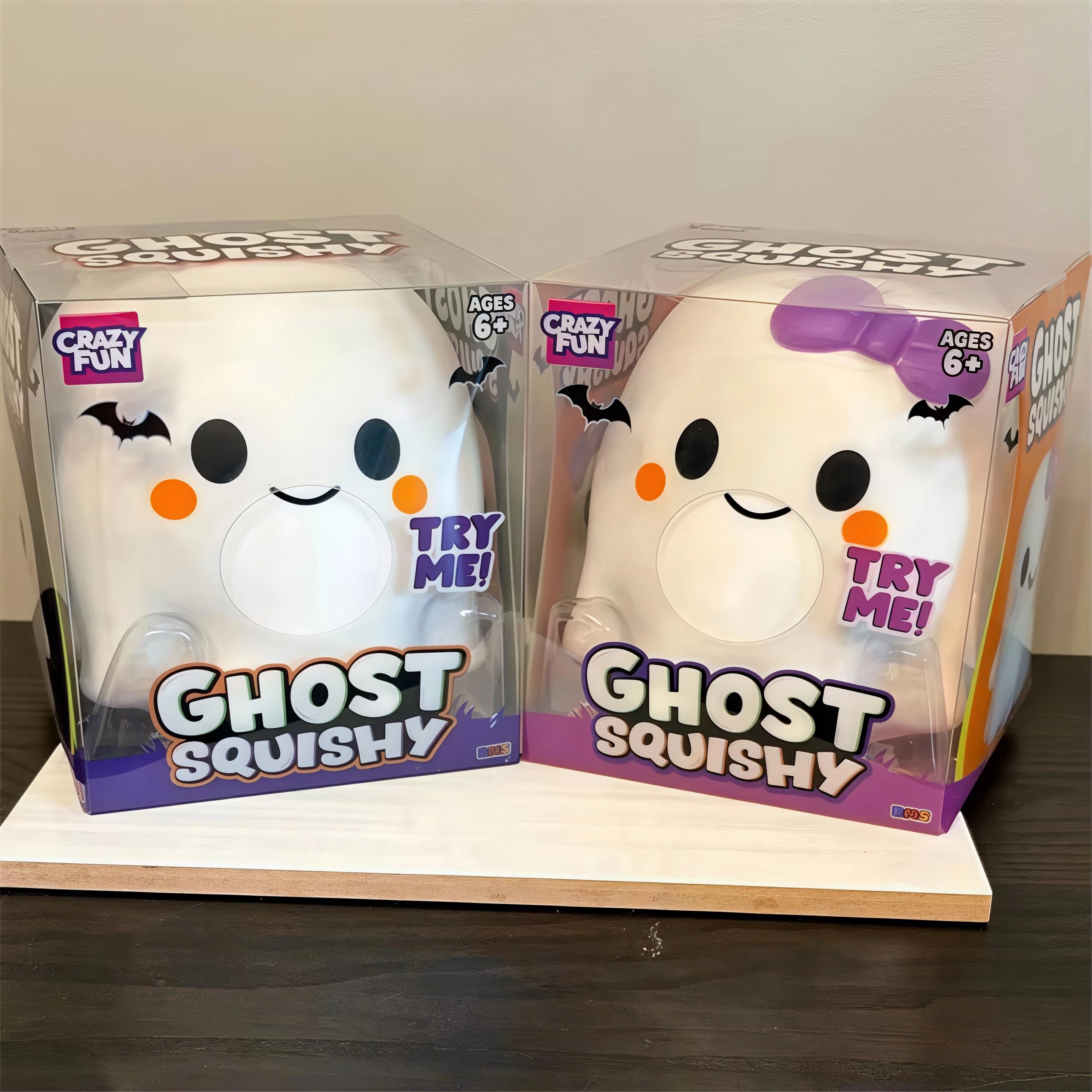 13cm Crazy Fun Ghost Squishy Toy TPR Flour-Filled Fast Rebound Stress Relief Decompression Fidget for Adults Halloween Gifts