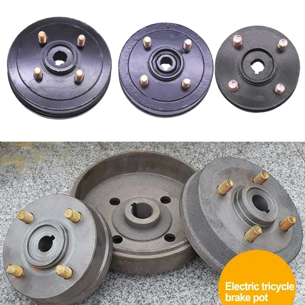 

High Quality Electric Tricycle Brake Wheel Hub 130/160/180 Rear Fixed Disc Drum Brake Pad Reinforced Steel Iron Casting