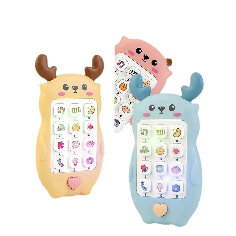 Baby Telephone Music Toy Sound Machine Kids Infant Early Educational Mobile Phone Gift English language