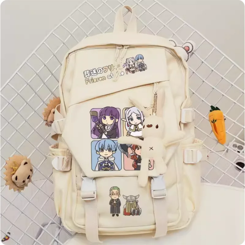 

Anime Frieren at the Funeral Himmel Schoolbag Fashion Casual Belt Teenagers Student Backpack Handbag B815