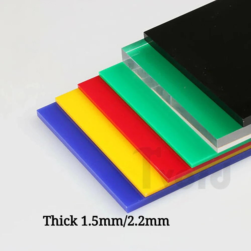 

1Pcs Colorful Plastic Sheet Cast Panel Material Thick 1.5mm/2.2mm Board For DIY Craft Picture Frame Processing