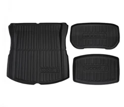 Cargo Liner Set For Tesla Model 3 2024 2021-2023.10 Highland All-Weather Trunk Mats Front Boot & Cargo Lower Storage Tray