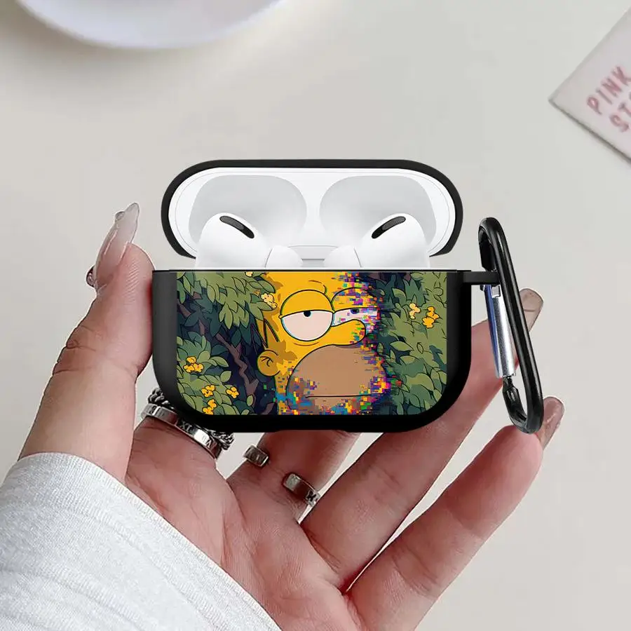 Case For Airpods 5 Pro 4 Pro2 1 2 Pro3 3 Earphone Cases Cover With Hook Friend S-Simpsons