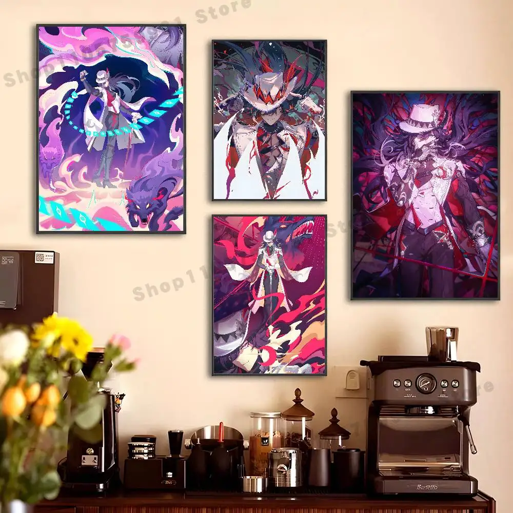 Ashveil H-Honkai Poster For Wall Prints for Living Room Bedroom Office Home Decoration Gift