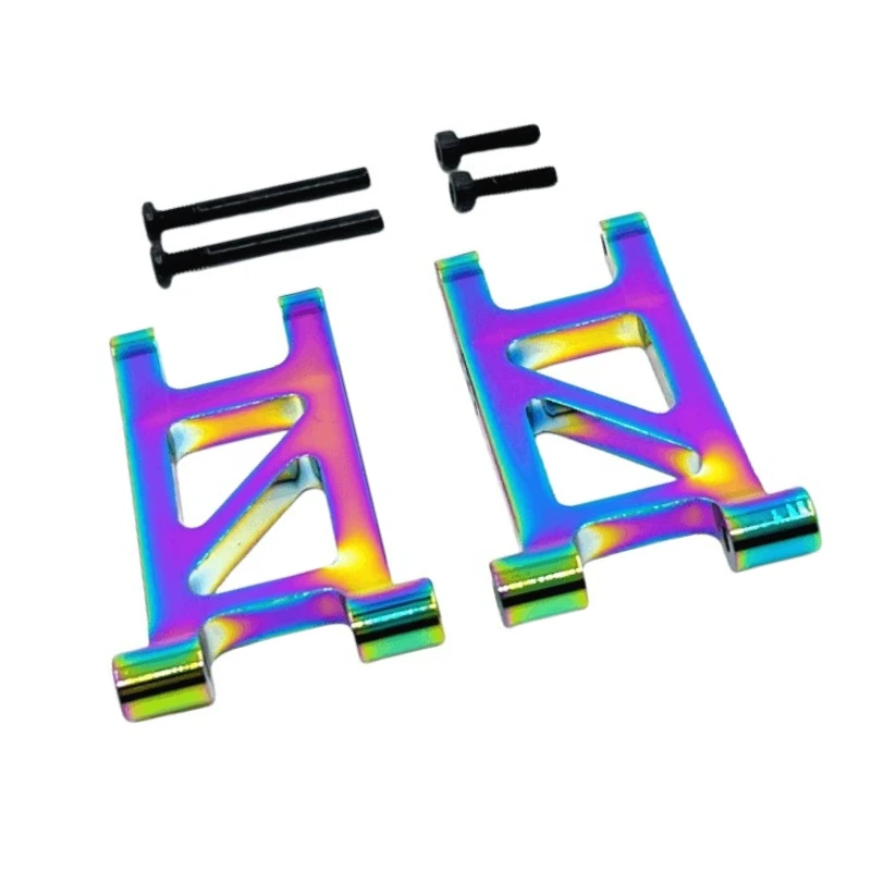 Brazo oscilante inferior trasero apto para 1/14 MJX 14304 14303 14302 14301 RC actualización de coche piezas chapadas al vacío Multicolor