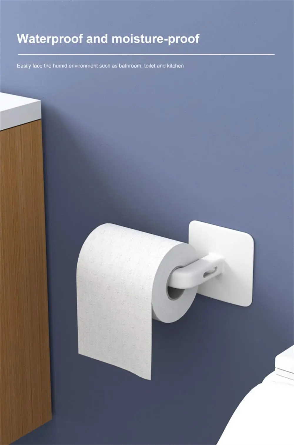 Toilet Paper Holder Bathroom Storage Paper Towel Holder Kitchen Wall Hook Toilet Paper Stand Home Organizer Accessories