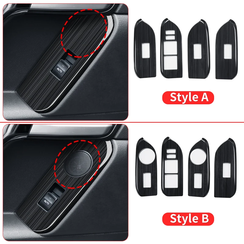 Stainless Steel Door Handle Button Panel for 2010-2022 Toyota Land Cruiser Prado 150 Lc150 Upgrade Interior Design Accessories