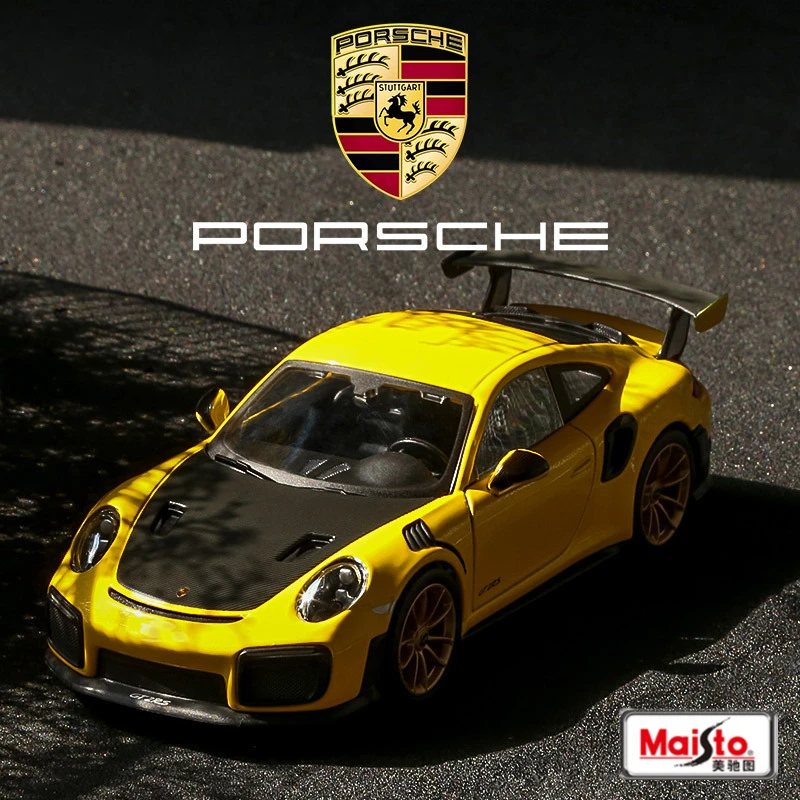 

Модель спортивного автомобиля Maisto 1:24 Porsche 911 GT2 RS из сплава, литая металлическая игрушка, модель детской модели, подарок для детей