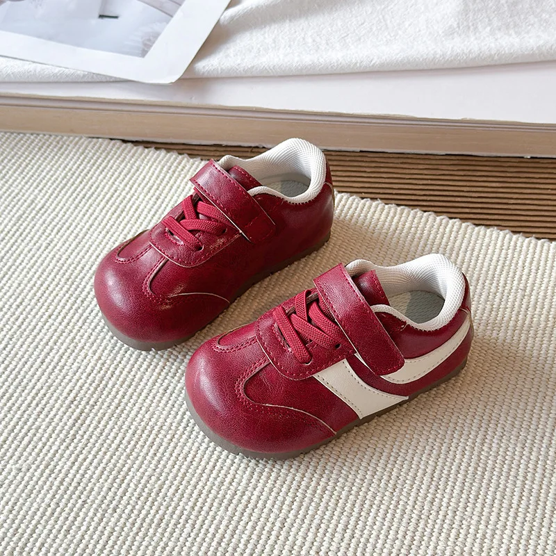 2026 Hot Selling Spring And Autumn Baby Unisex First Walking Indoor Outdoor Toddler Shoes High Quality PU Leather Size 21-30
