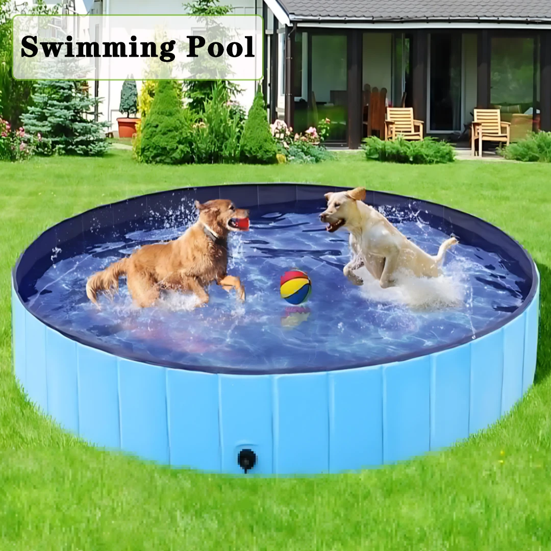 PVC Foldable Dog Swimming Pool Pet Bath Swimming Tub Bathtub Outdoor Indoor Collapsible Bathing Pool for Large Medium Small Pet