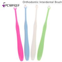 Orthodontic Interdental Brush Single-Beam Soft Teeth Cleaning Toothbrush Oral Care Tool Small Head Soft Hair Implant Adult