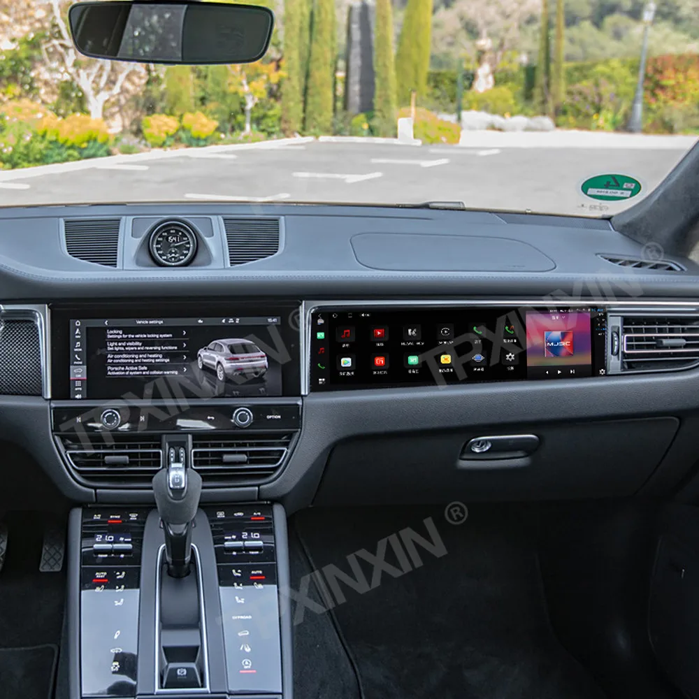 12.3 Inch Carplay Car Radio For Porsche Macan 2018-2023 Android 13 Passenger Entertainment HD Screen GPS Navigation Auto Stereo