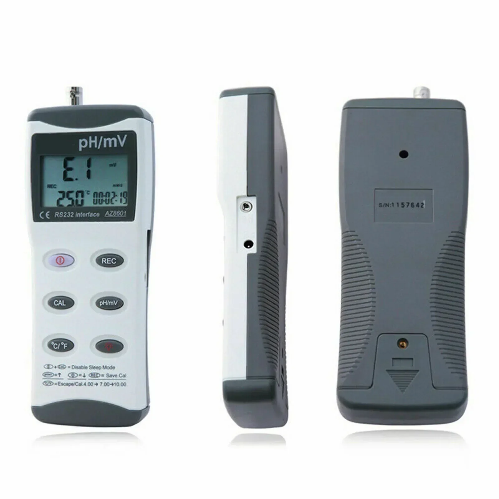 

White AZ8601 PH Meter PH/mV ORP &Temperature Meter Oxidation Reduction Potential Meter