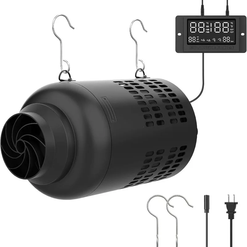 Intelligent Control EC Duct Fan Activated Carbon Filter Deodorant Replaceable Filter Element Ventilation Fan