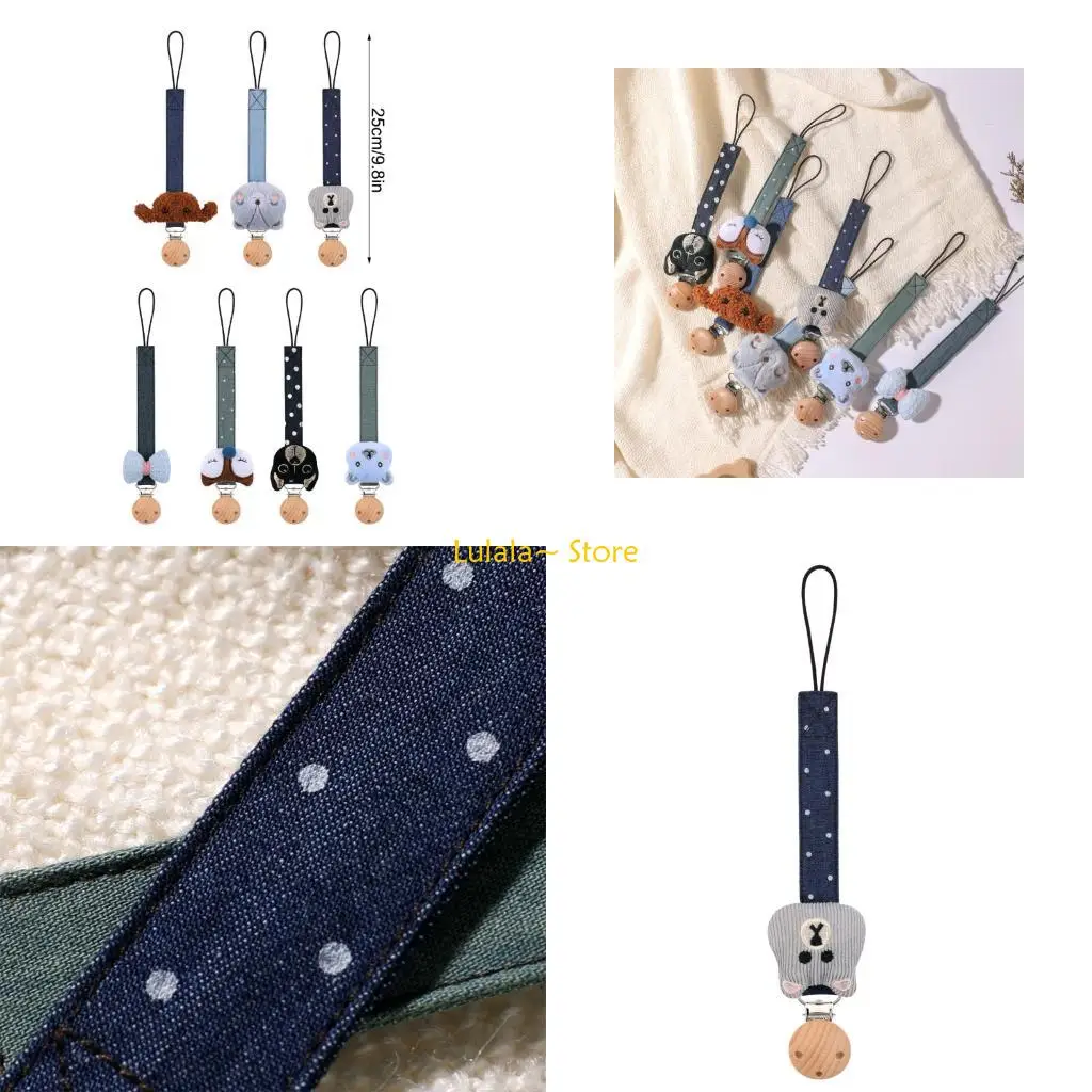 

Y4QA Pacifier Holder Clip Chain Lanyard Belt Detachable Design Prevent Loss