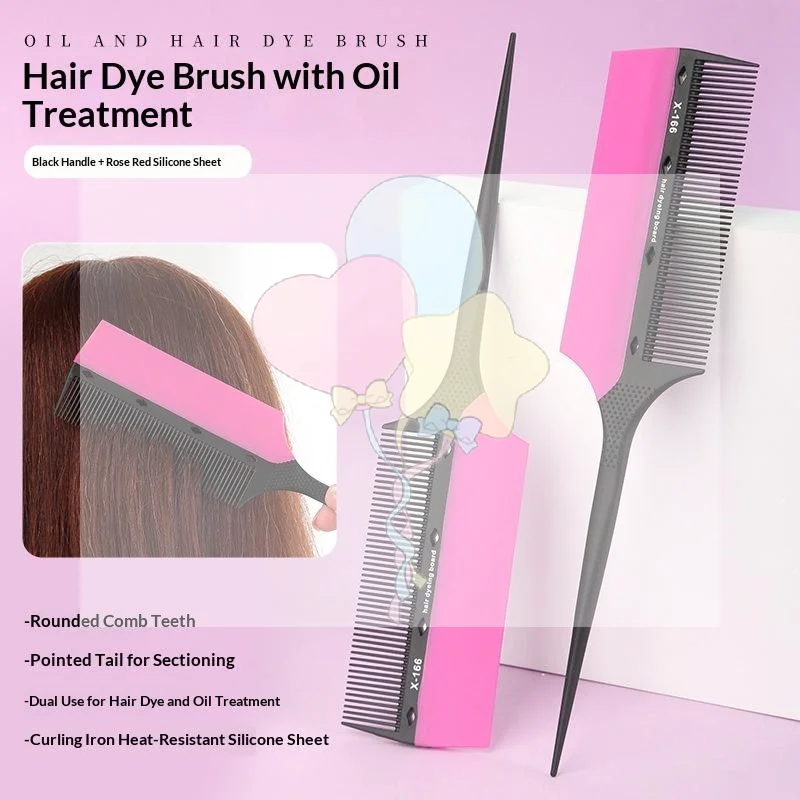1Pcs 2 In 1 Hair Dye Brush Comb Beginner Friendly Hair Coloring Tool For Home DIY Gradient Hair Styling Use