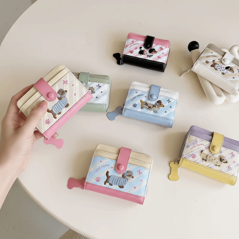 carteira-portatil-de-couro-pu-com-bordado-de-cachorro-dachshund-porta-cartoes-multiplo-bolsa-curta-fofa-e-moderna-para-meninas