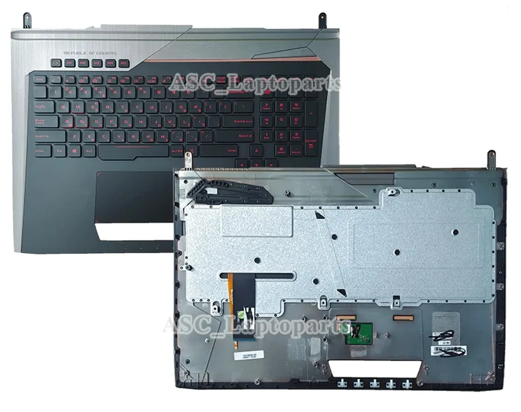 새로운 AR CA 체코어 LA 스페인어 히브리어 RU 스위스 미국 키보드 Asus ROG G752V G752VL G752VM G752VS G752VT G752VY 백라이트 및 손목 받침대