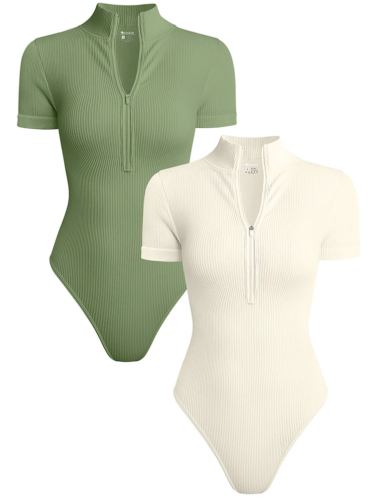 Summer Women's Bodysuit Short-sleeved V-neck Tights Fashionable Casual Sports One-Piece Jumpsuit