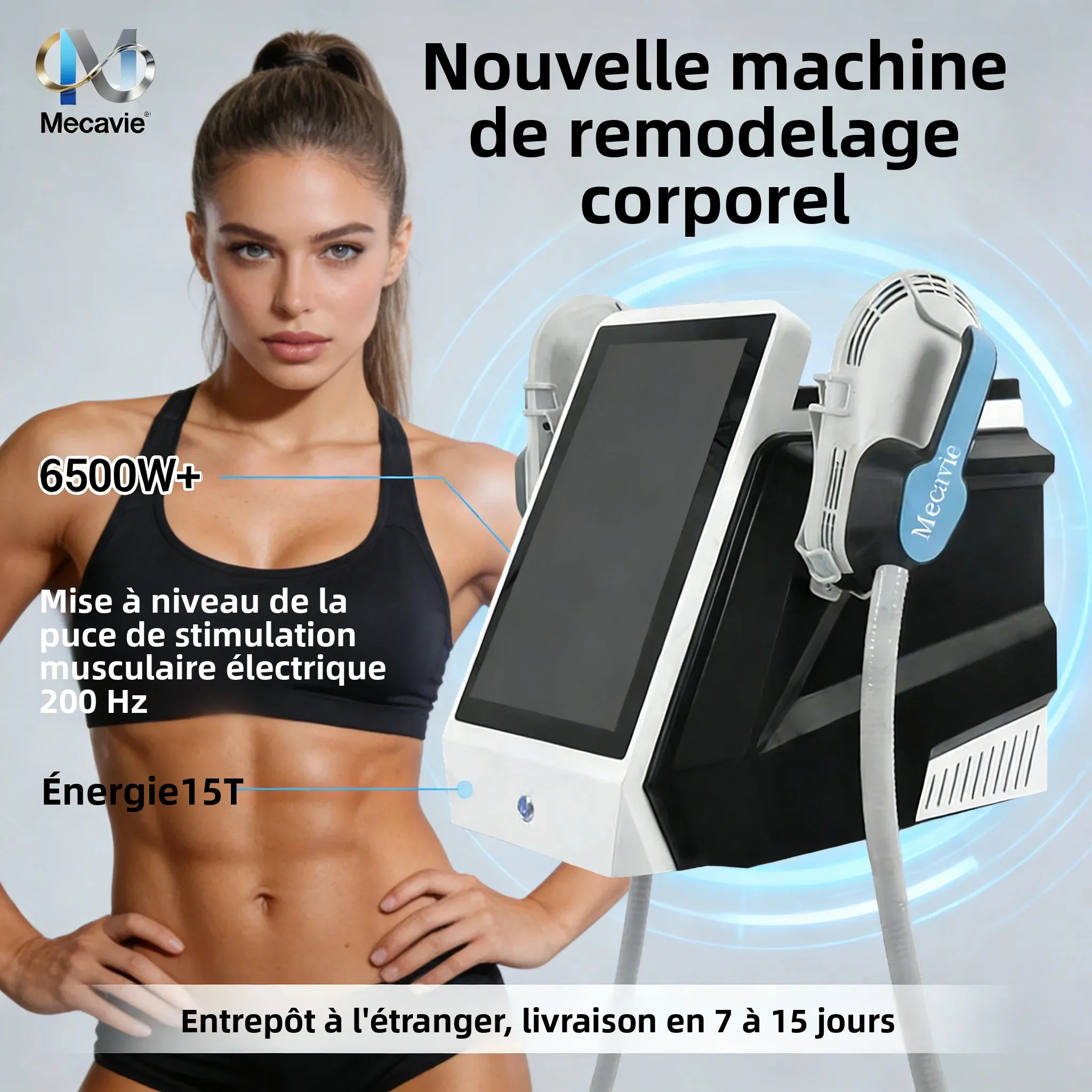 Appareil de remodelage corporel MECAVIE NEO Professional 6500W HI-EMT EMS RF Nova, machine de musculation, brûleur de graisse, équipement EMS