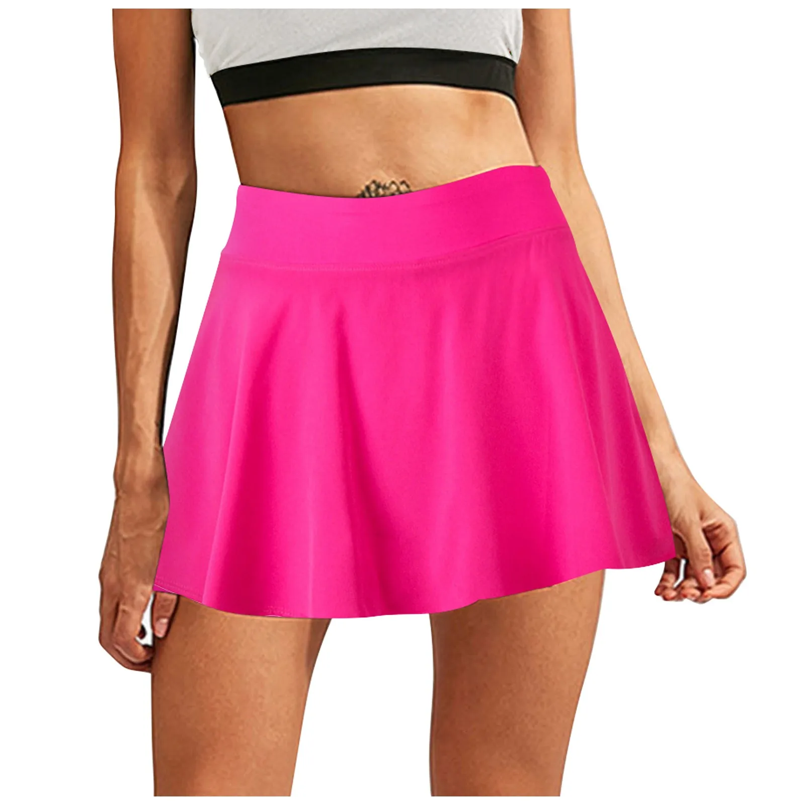 Tennis Skirts Polyester Solid Color Shopping Girls plus Sized Formal 22w Dress Womens Tennis sportswear Skirt