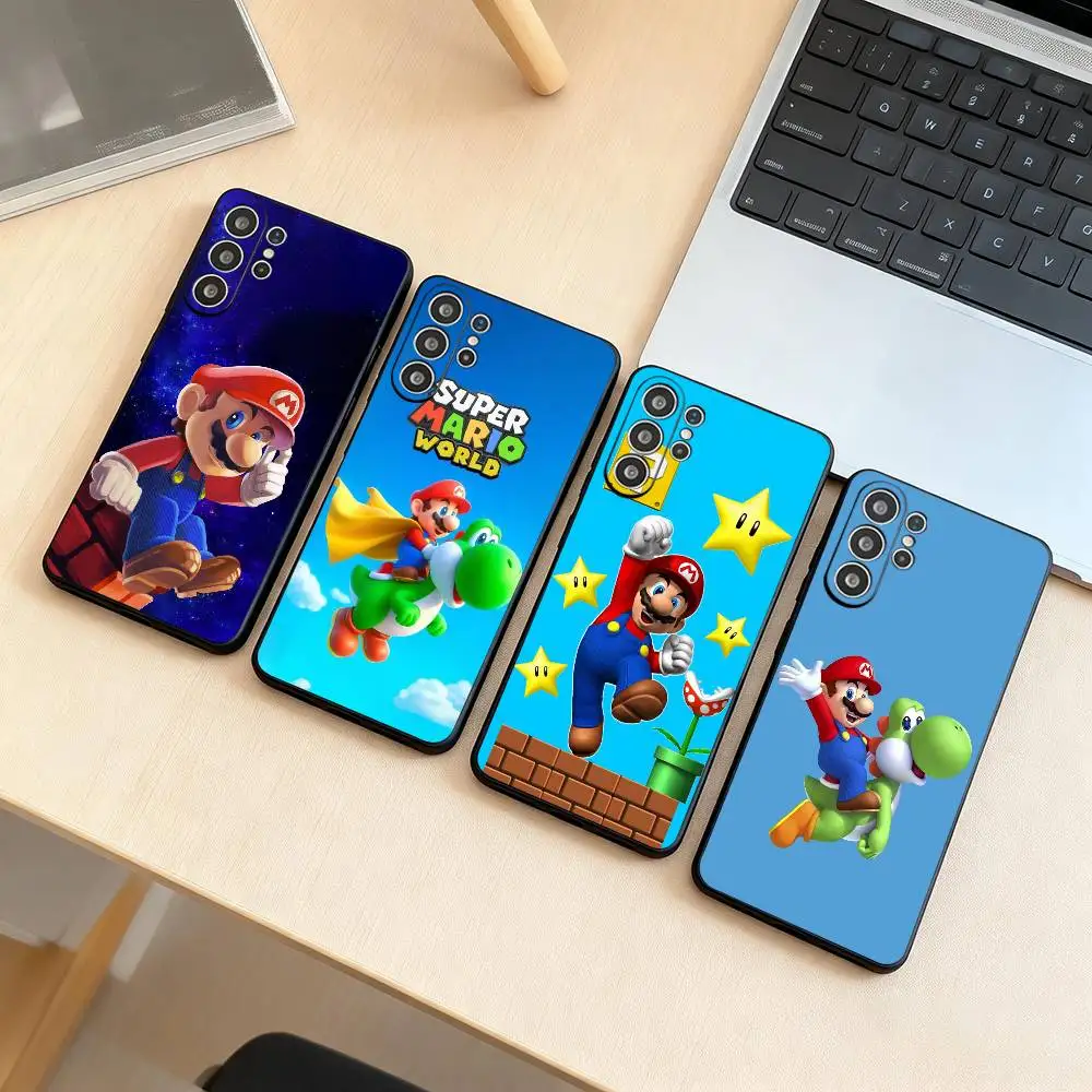 Game Super Mario Y-Yoshi  Phone Case For Samsung S25,S24,S21,S22,S23,S30,Ultra,S20,Plus,Fe,Lite,Note,10,Black Cover Gift