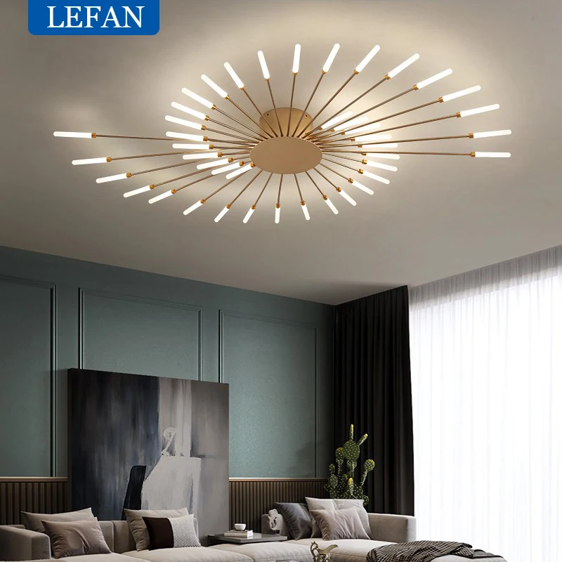 Imagem -02 - Modern Nordic Led Teto Chandelier Fireworks Modeling Iluminação Home Decoração Lâmpadas Living Room Fixtures Bedroom Fixtures Novidade