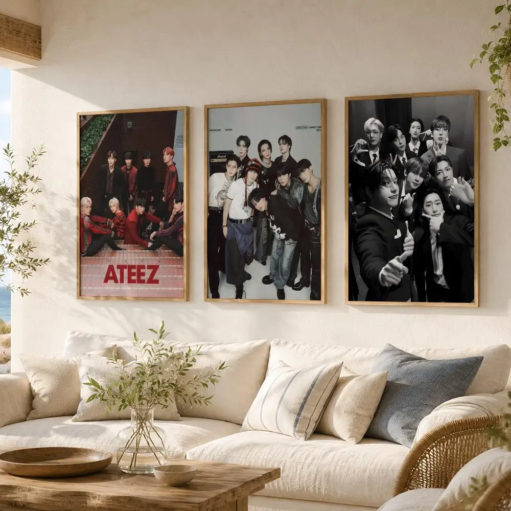 K-Pop Boy Group A-ATEEZ Poster Versatile HD Waterproof Wall Art Self-Adhesive Decor for Any Space Ideal Gift - view 4