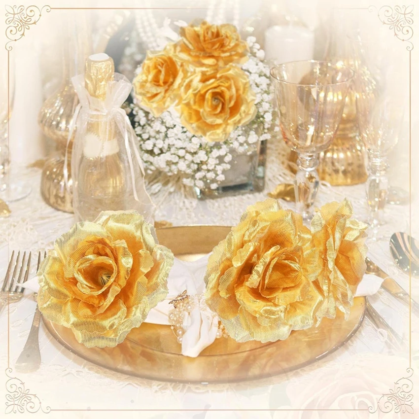 

Artificial Flowers Rose Wedding Home Room Festival Decoration Bridal Outdoor Garden Yard Flower Head DIY Headwear Gift Candy Box