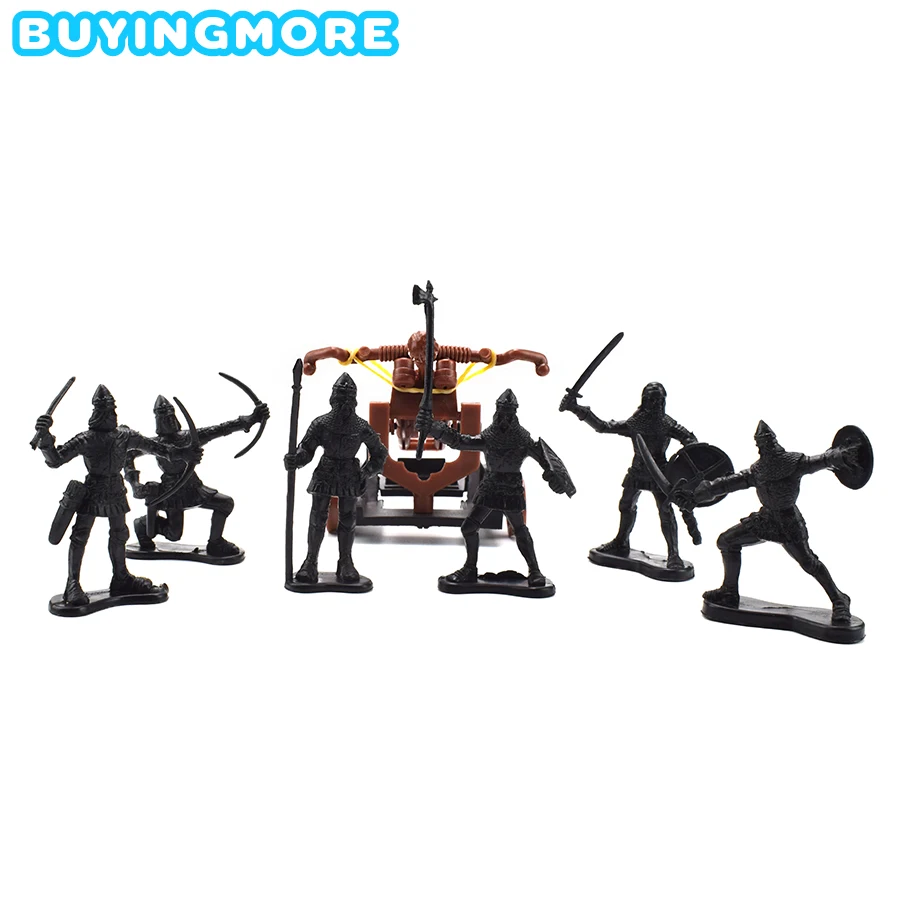 15Pcs/set Ancient Soldiers Model Toys Kid Fantasy War Scene Warriors Plastic Model Toy for Boys Children's Gift Learning History