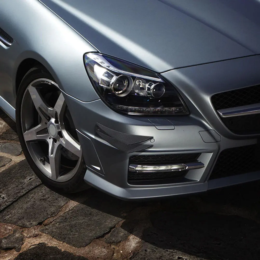 

1Set Carbon Fiber Front Bumper Lip Splitter Black Car Decorative Bumper Reinforcement Accessories Car Front Lip