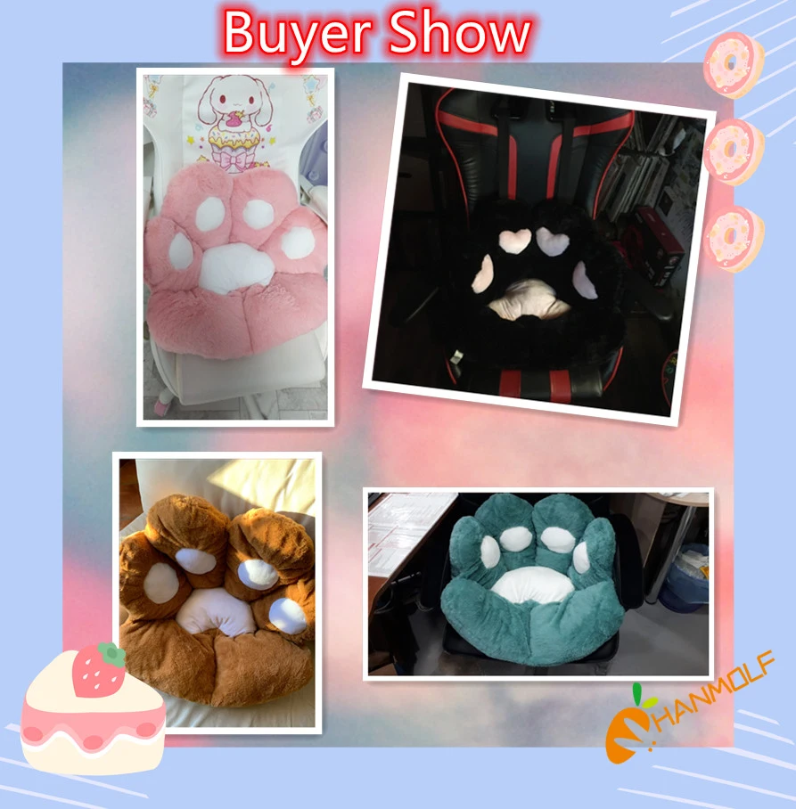 1 pc ins nova pata travesseiro animal assento almofada de pelúcia pequeno sofá piso interior casa cadeira decoração presente inverno animais estimação