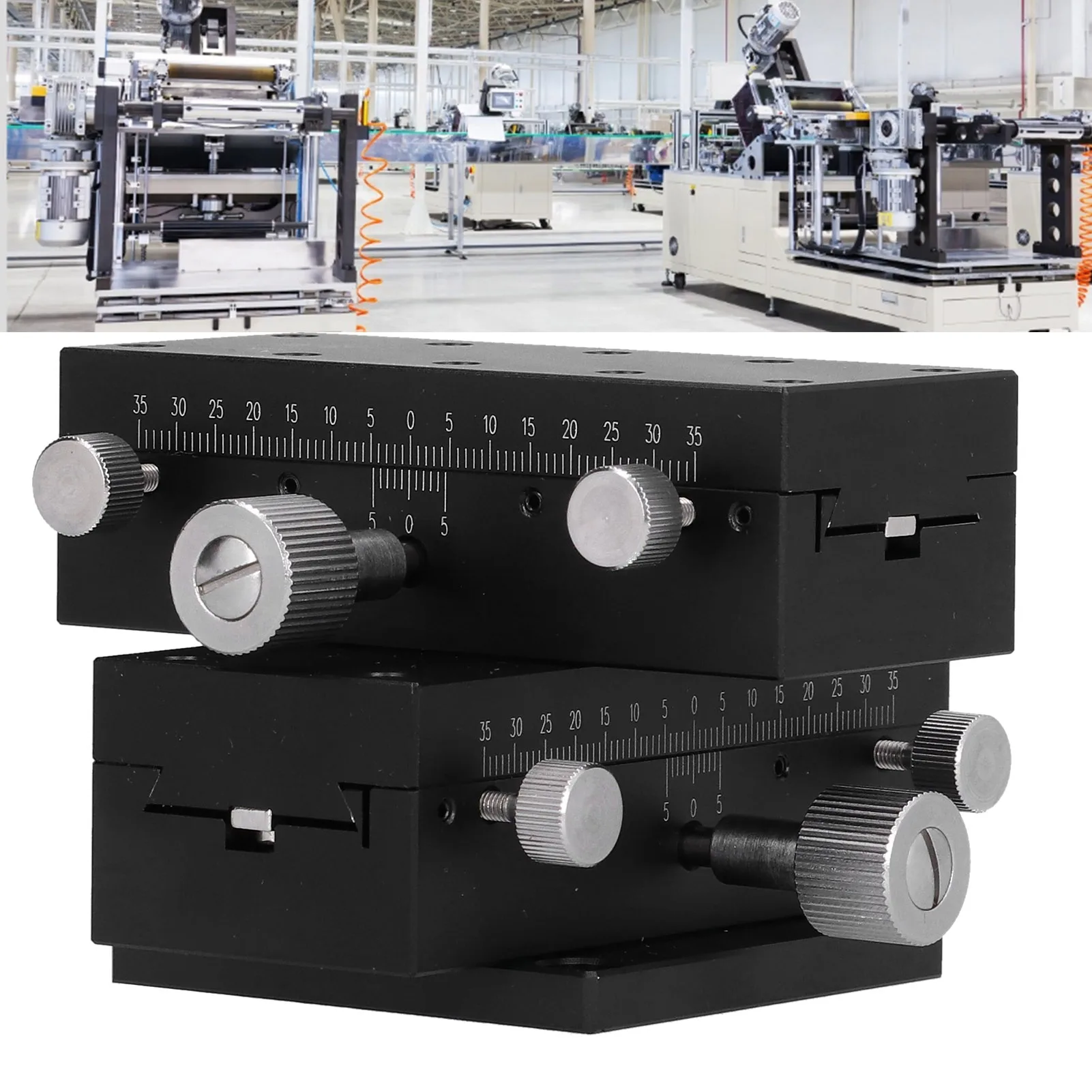 

Aluminum Alloy Sliding Table Sliding Stage Manual Fine‑Tuning Dovetail Gear Rotating Translation Table XYDTS90 90x40mm
