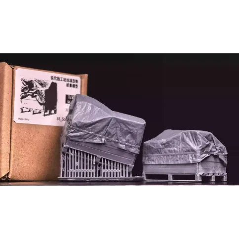 1/35  Resin model scene accessories self-assembled and colored (construction site stacking materials)  S008