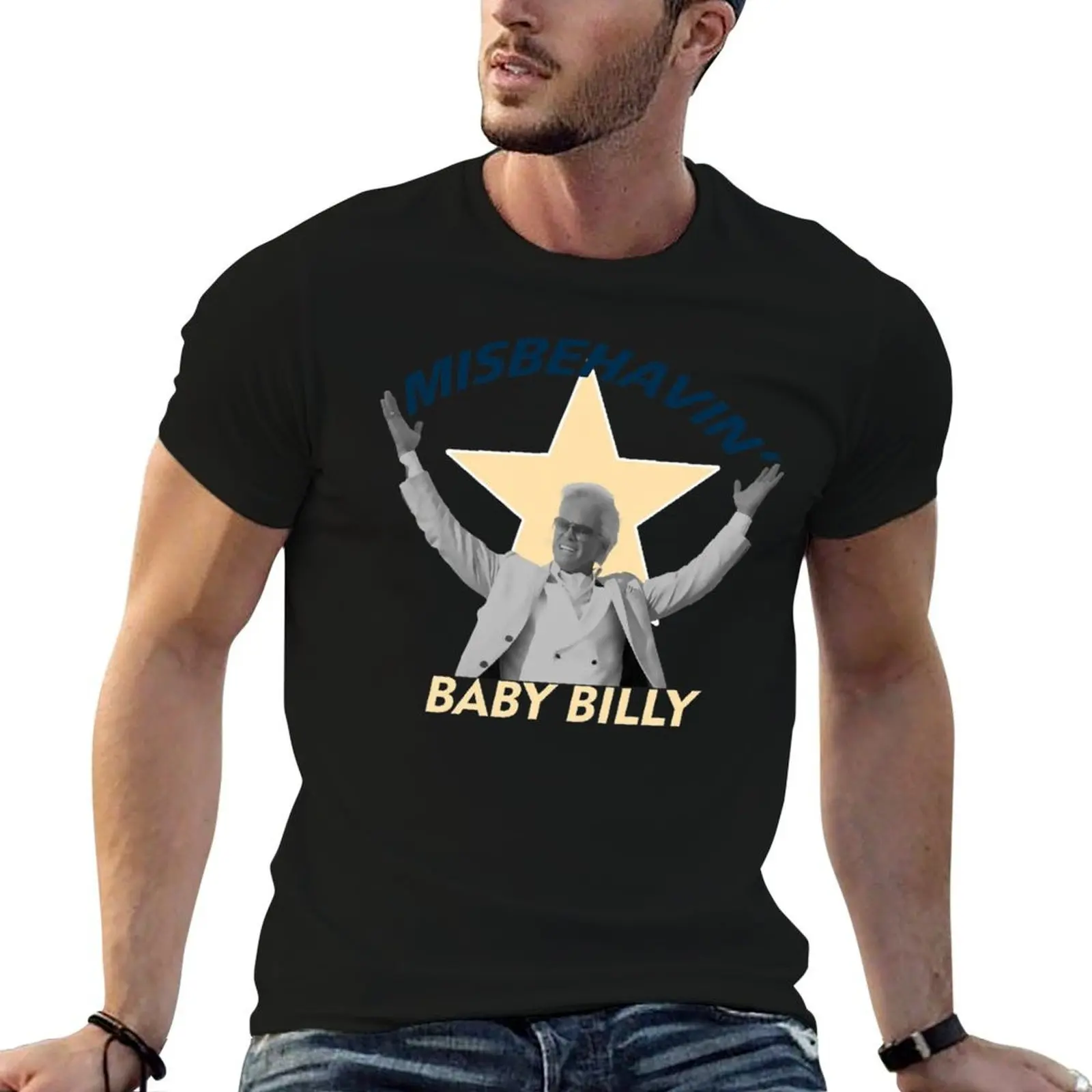 Baby Billy Misbehavin' T-Shirt funny meme t-shirts basketball graphic tees Men's cotton t-shirt