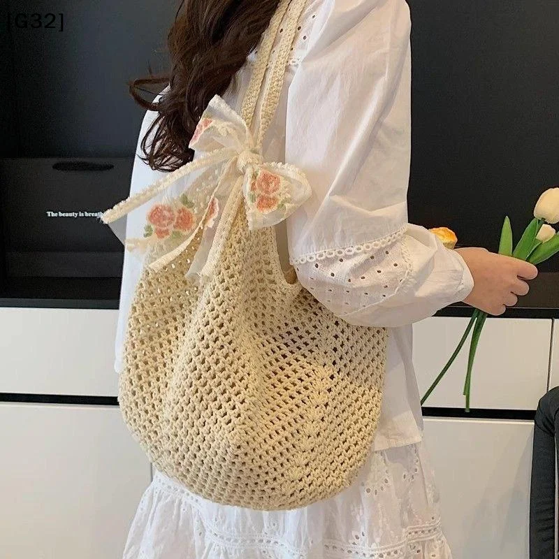 Bolso tejido de gran capacidad - Luxury Beach Bags Ysl reseña y precio