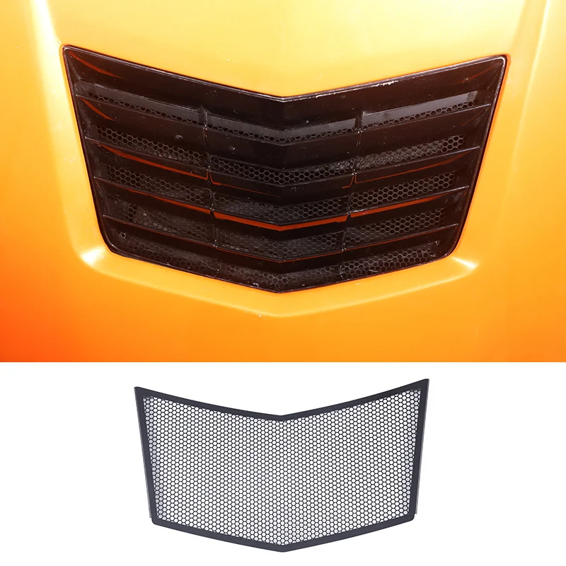 For Chevrolet Corvette C7 2014-2019 Black Carbon Steel Car Hood Engine Cover Air Intake Grille Anti-Blocking Net Car Accessories