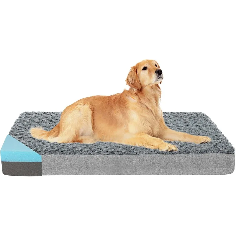 

Orthopedic Memory Foam Dog Bed, Cooling Dog Beds for Extra Large Dogs -Waterproof Pet Bed for Crate