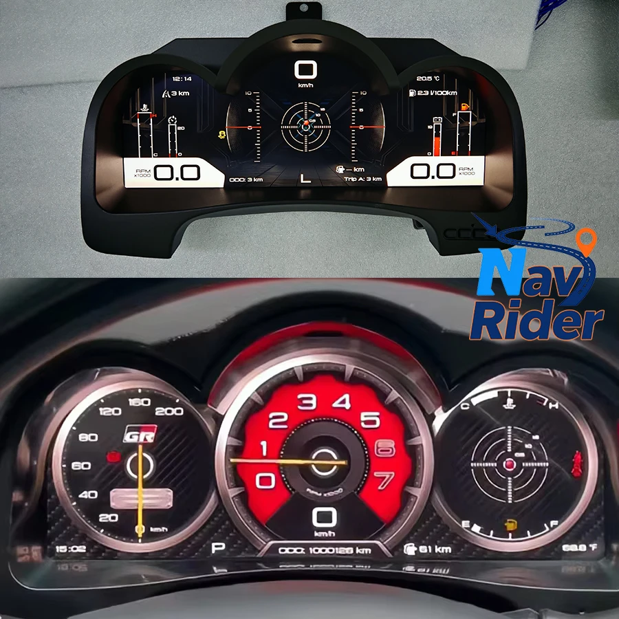 

12.3inch Digital Cluster Virtual Cockpit Car Multimedia Player For Hilux 2005-2015 Dashboard Screen LCD Panel Screen Speedometer