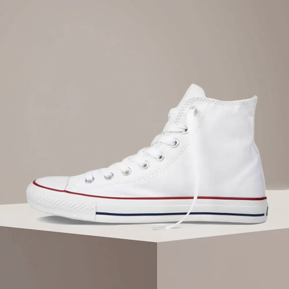 Converse Chuck Taylor All Star High-Top Canvas Sneakers–White,Classic Retro Casual Style,Durable Construction&Unisex 101009