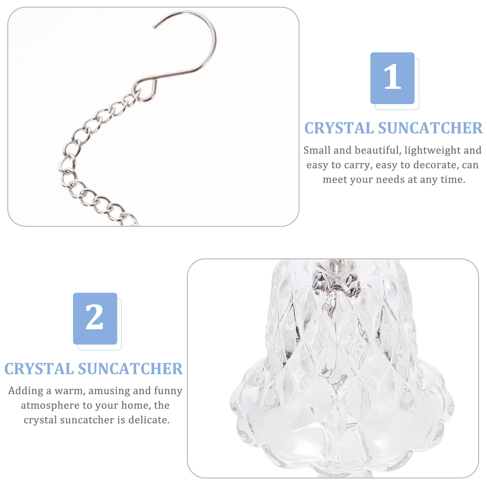 2 قطعة كريستال قوس قزح الشمس الماسك ديكور معلق-زجاج لامع الرياح الرنين لنافذة حديقة الديكور في الهواء الطلق حفلة المنزل عيد الميلاد