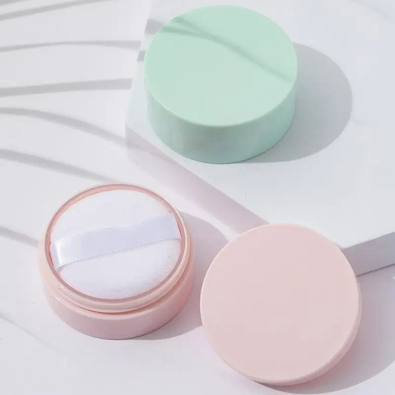 Barattolo per cipria in polvere da 5 g con scatola vuota ricaricabile a soffio con coperchio a griglia per setaccio Contenitore cosmetico Custodia per imballaggio in plastica Strumento per il trucco